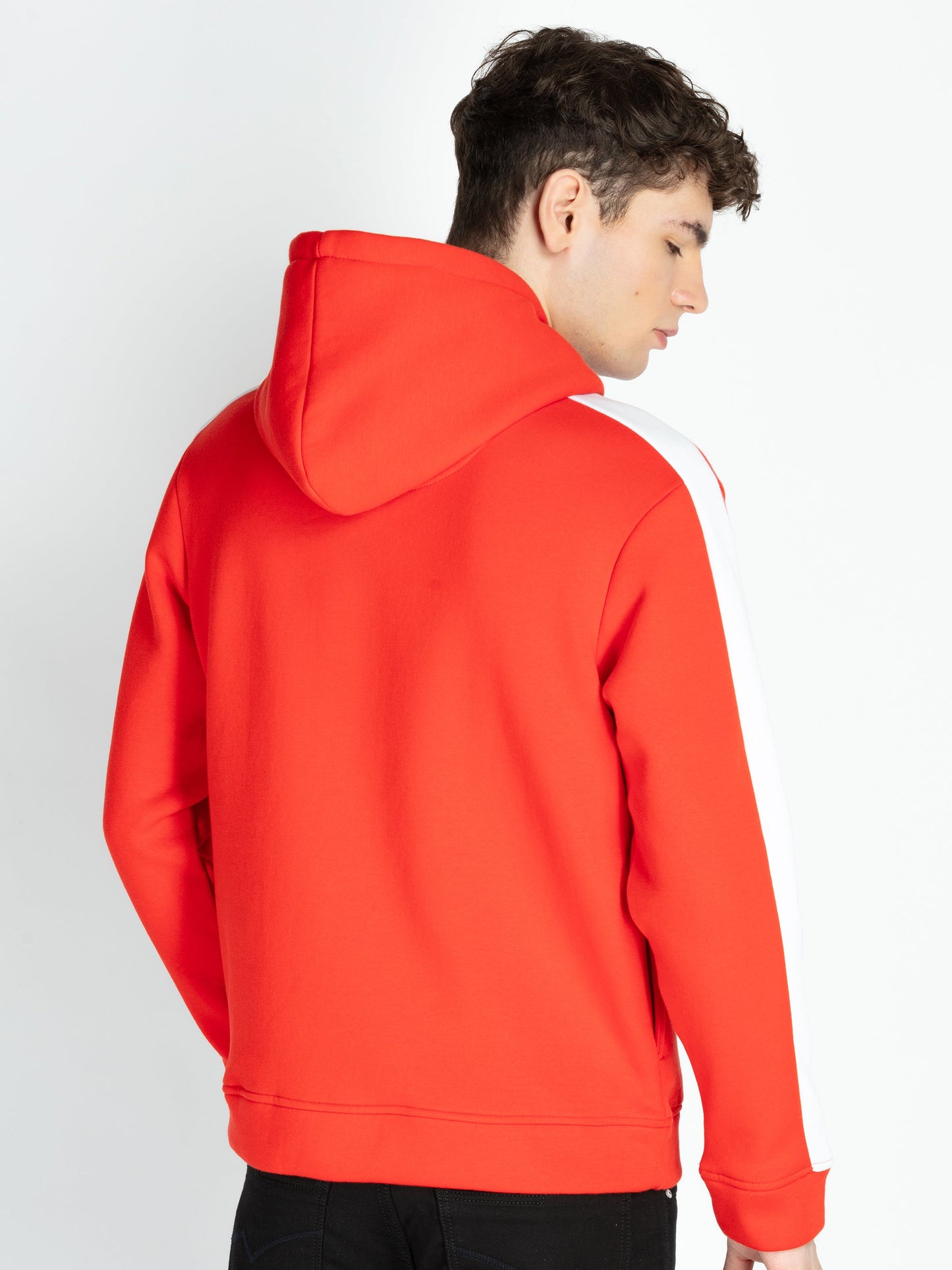 Mens Solid Hooded Sweatshirt