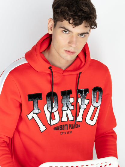 Mens Solid Hooded Sweatshirt