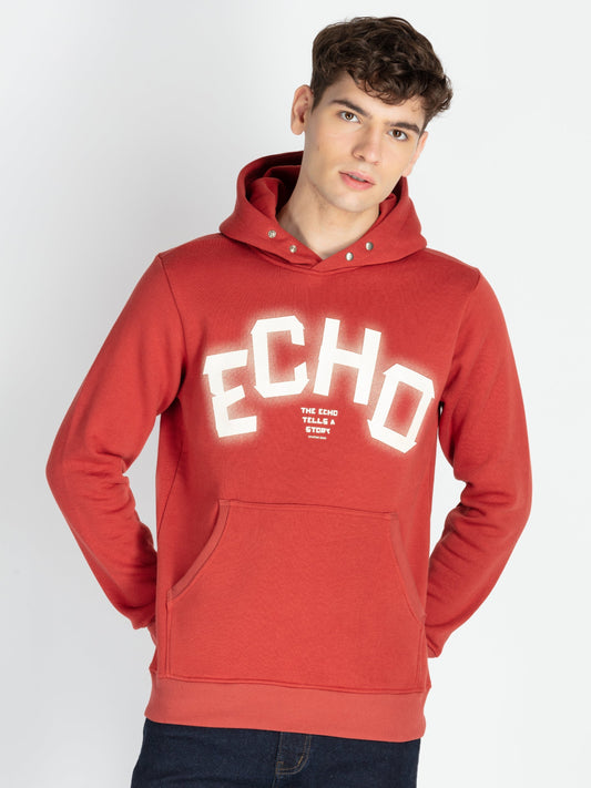 Mens Solid Hooded Sweatshirt