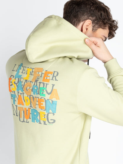 Mens Front & Back Print Hooded Sweatshirt